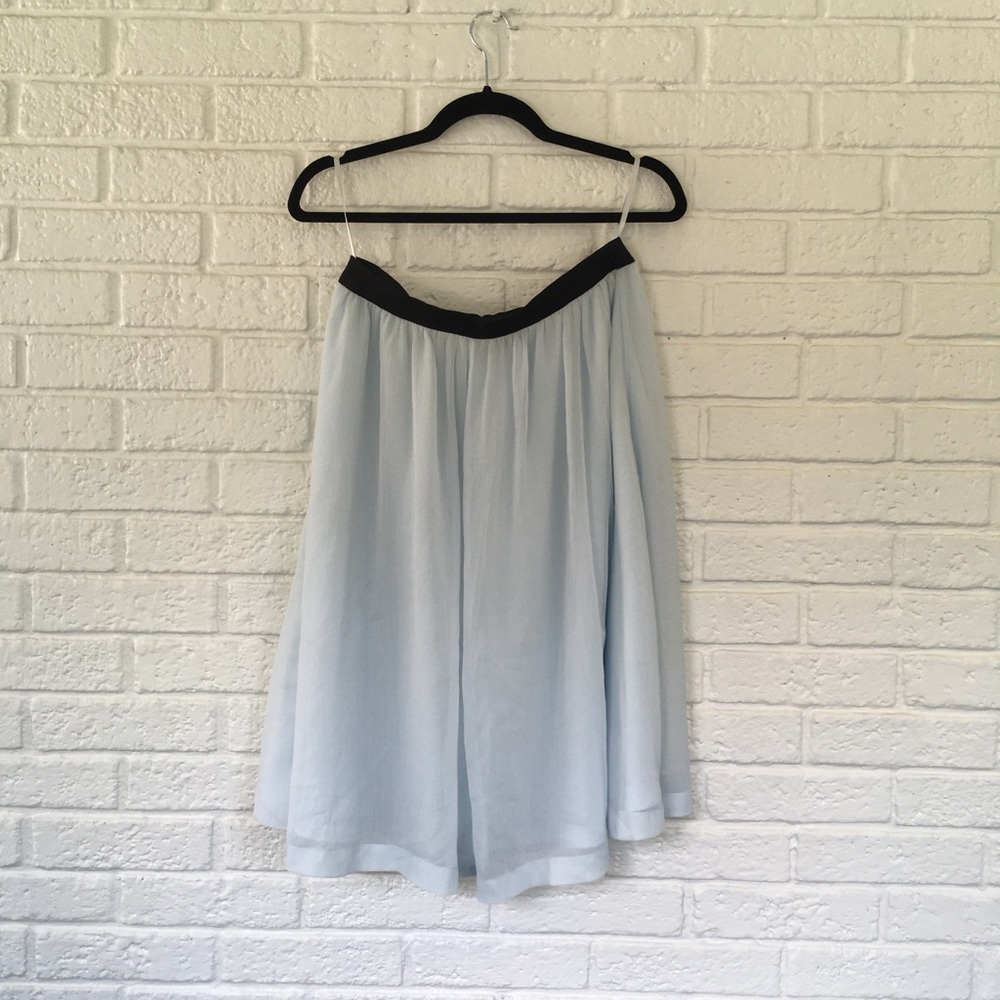 French Connection light blue midi skirt size 6